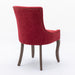 Furniture,Ultra Side Dining Chair,Thickened fabric chairs with neutrally toned solid wood legs,Bronze nail head,Set of 2,Wine Red,Burgundy,SW1807WR - DTYStore