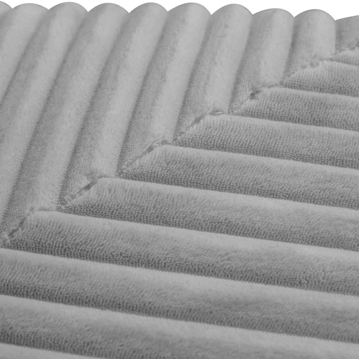 130-Inch Modular U-Shaped Sectional Sofa – 4-Seater Chaise Lounge with Reversible Design, Gray Striped Corduroy Polyester Fabric Default -DTYStore