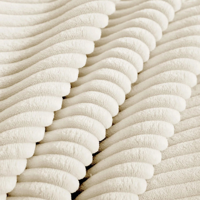 130' Oversized Cloud Modular Sectional Couch, Premium Corduroy Fabric,3-Seater Deep Seat Wide Armrests, With Chaise,Ergonomic Design,Easy Assembly For Lounges Living Room,Cream Default -DTYStore