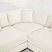 130' Oversized Cloud Modular Sectional Couch, Premium Corduroy Fabric,3-Seater Deep Seat Wide Armrests, With Chaise,Ergonomic Design,Easy Assembly For Lounges Living Room,Cream Default -DTYStore