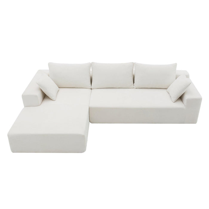 Modular Sectional Living Room Sofa Set, Modern Minimalist Style Upholstered Couch,2 PC Free Combination - DTYStore