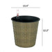 13.4' Self-watering Wicker Decor Planter for Indoor and Outdoor - Round - Natural Default -DTYStore