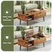 Lift Top Coffee Storage Wood Tables with Hidden Compartment Small Dining Desk for Home Living Room Office - DTYStore
