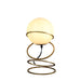 13.5' H Glass Globe Matte Gold Spiral 4 Ring Metal Stand Table Lamp for Living Room, Nightstand Bedside Table Lamp for Bedroom, LED Lamp Default -DTYStore