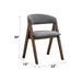 Keiki Gray Fabric & Walnut Finish Side Chair (Set of 2) - DTYStore