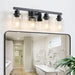 4-Lights Farmhouse Vanity Lights Fixture Rustic Bathroom Light Fixture Bathroom Sconce (Without Bulbs) - DTYStore