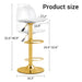 Modern minimalist bar chairs and bar stools. Can rotate 360 ° and adjust lifting. PET backrest and PU seats. Set of 2. Suitable for bars, restaurants, and front desk cashiers. - DTYStore