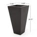 13' Outdoor Modern MGO Small Cast Stone Planter, Black Default -DTYStore