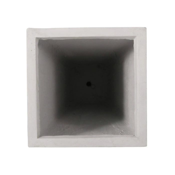 13' x 28.5' Modern Outdoor MGO Cast Stone Planter, White Default -DTYStore