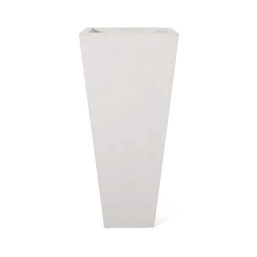13' x 28.5' Modern Outdoor MGO Cast Stone Planter, White Default -DTYStore