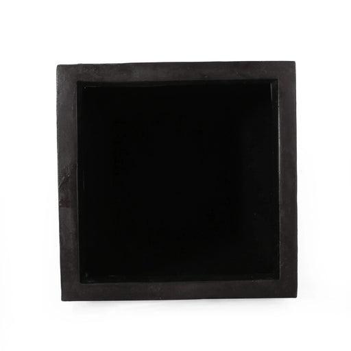 13' x 28.5 Outdoor Modern MGO Cast Stone Planter, Black Default -DTYStore