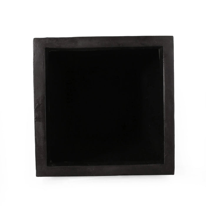 13' x 28.5 Outdoor Modern MGO Cast Stone Planter, Black Default -DTYStore