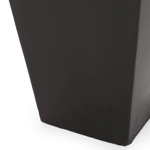 13' x 28.5 Outdoor Modern MGO Cast Stone Planter, Black Default -DTYStore