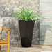 13' x 28.5 Outdoor Modern MGO Cast Stone Planter, Black Default -DTYStore