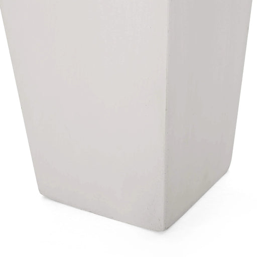 13' x 32.5' Cast Stone Planter Magnesium Oxide, Matte White Default -DTYStore