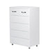 Six Drawer Side Table-White - DTYStore