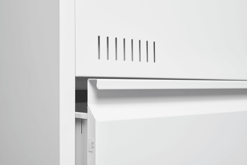 Filing Cabinet Lateral File Cabinet 2 Drawer, White Filing Cabinets with Lock, Locking Metal File Cabinets Three Drawer Office Cabinet for Legal/Letter/A4/F4 Home Offic - DTYStore