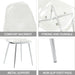 Modern simple transparent dining chair plastic chair armless crystal chair Nordic creative makeup stool negotiation chair Set of 4 and plating metal legW115164140,TW-1200 - DTYStore