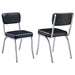 Black and Chrome Upholstered Side Chairs (Set of 2) - DTYStore