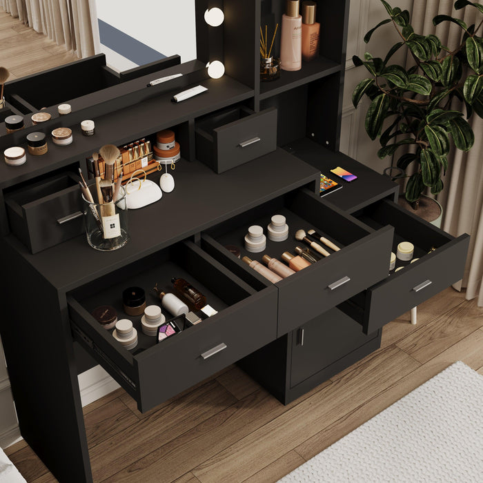 Newly Designed Smart Mirror Dressing Table with drawers and storage cabinet, dressing table with dressing pad for bedroom, dressing room - DTYStore