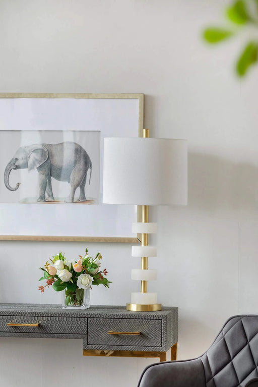 13x13x26' Marble Table Lamp Default -DTYStore