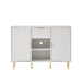 Storage cabinet Wave pattern 2 door With drawers buffets & sideboards for living room, dining room, bedroom , hall, white, 47.2''w x 15.8''d x 33.5''h. - DTYStore