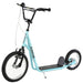 Youth Scooter, Teens Kick Scooter, Adjustable Handlebar Ride On Toy for 5+ with 16" Front and 12" Rear Dual Brakes Inflatable Wheels, Blue - DTYStore