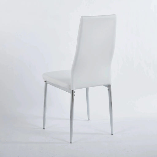 1+4,5pieces dining set, Table metal leg Mid-century Dining Table for 4-6 people With Glass Table Top, Pedestal Dining Table, End Table Leisure Coffee Table Default -DTYStore