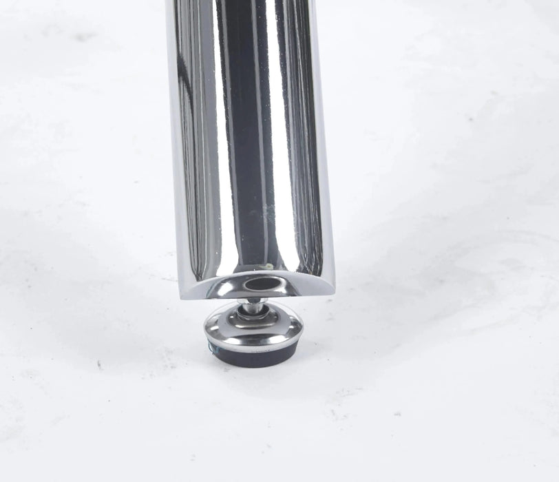 1+4,5pieces dining set, Table metal leg Mid-century Dining Table for 4-6 people With Glass Table Top, Pedestal Dining Table, End Table Leisure Coffee Table Default -DTYStore