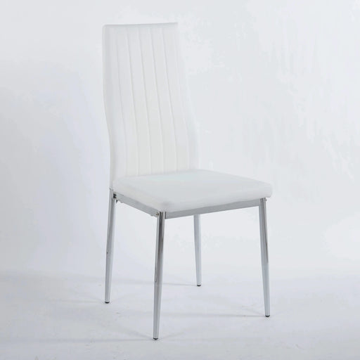 1+4,5pieces dining set, Table metal leg Mid-century Dining Table for 4-6 people With Glass Table Top, Pedestal Dining Table, End Table Leisure Coffee Table Default -DTYStore