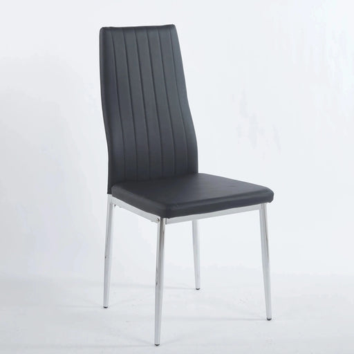 1+4,5pieces dining set, Table metal leg Mid-century Dining Table for 4-6 people With Glass Table Top, Pedestal Dining Table, End Table Leisure Coffee Table Default -DTYStore