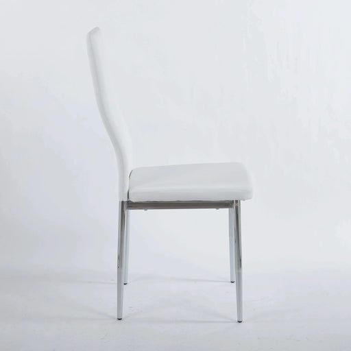 1+4,5pieces dining set, Table metal leg Mid-century Dining Table for 4-6 people With Glass Table Top, Pedestal Dining Table, End Table Leisure Coffee Table Default -DTYStore