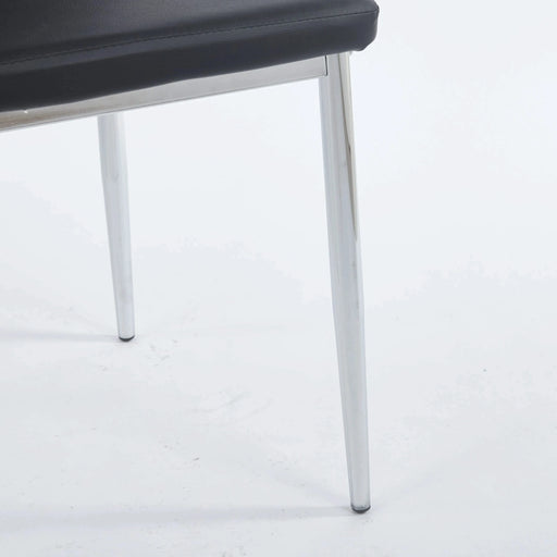 1+4,5pieces dining set, Table metal leg Mid-century Dining Table for 4-6 people With Glass Table Top, Pedestal Dining Table, End Table Leisure Coffee Table Default -DTYStore