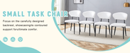 White Minimalist Ergonomic Dining Chair, With A Curved Backrest For Comfortable Design,Unlocking A Comfortable And Minimalist New Sitting Posture. A Pack Of 4.Available In Black And White. - DTYStore