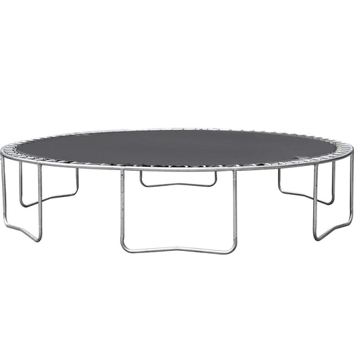 14FT Powder-coated Advanced Trampoline with Basketball Hoop Inflator and Ladder(Outer Safety Enclosure) Orange Default -DTYStore