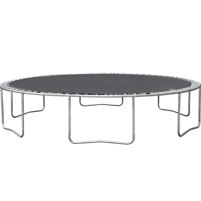 14FT Powder-coated Advanced Trampoline with Basketball Hoop Inflator and Ladder(Outer Safety Enclosure) Orange Default -DTYStore