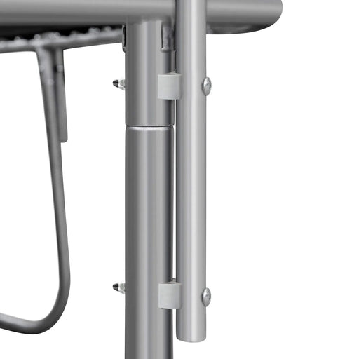 14FT Powder-coated Advanced Trampoline with Basketball Hoop Inflator and Ladder(Outer Safety Enclosure) Orange Default -DTYStore