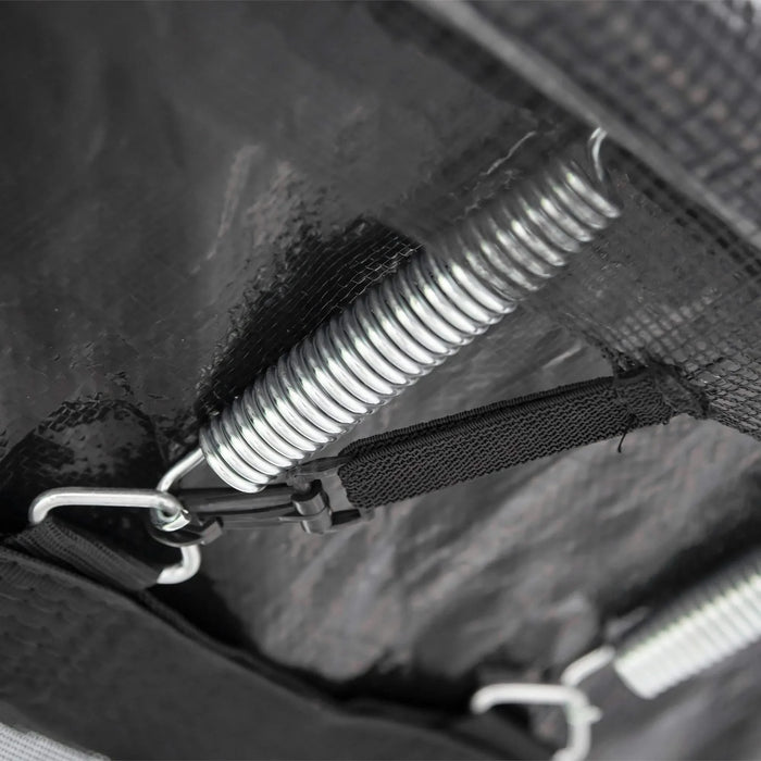 14FT Powder-coated Advanced Trampoline with Basketball Hoop Inflator and Ladder(Outer Safety Enclosure) Orange Default -DTYStore