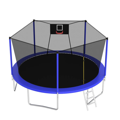 14FT Trampoline ,Sports Fitness Trampolines with Enclosure Net, Recreational Trampolines for Outdoor Indoor Default -DTYStore
