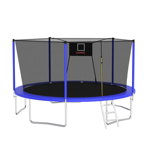 14FT Trampoline ,Sports Fitness Trampolines with Enclosure Net, Recreational Trampolines for Outdoor Indoor Default -DTYStore