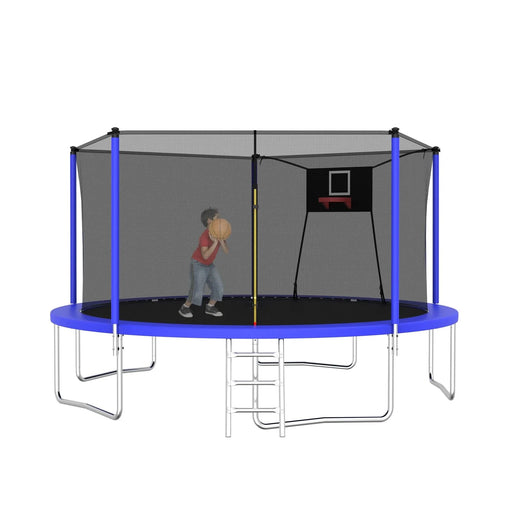 14FT Trampoline ,Sports Fitness Trampolines with Enclosure Net, Recreational Trampolines for Outdoor Indoor - DTY Store