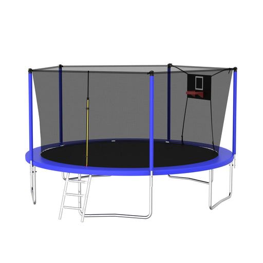 14FT Trampoline ,Sports Fitness Trampolines with Enclosure Net, Recreational Trampolines for Outdoor Indoor Default -DTYStore