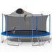 14FT Trampoline for Adults & Kids with Basketball Hoop, Outdoor Trampolines w/Ladder and Safety Enclosure Net for Kids and Adults Default -DTYStore