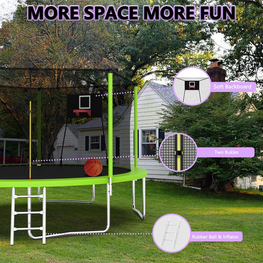 14FT Trampoline for Kids and Adults with Net, Outdoor Recreational Trampolines for Family - DTY Store