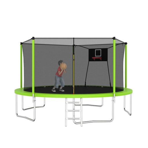 14FT Trampoline for Kids and Adults with Net, Outdoor Recreational Trampolines for Family- DTY Store