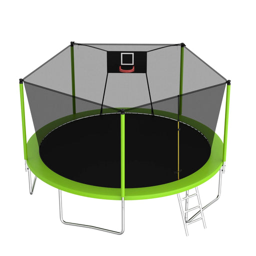 14FT Trampoline for Kids and Adults with Net, Outdoor Recreational Trampolines for Family Default -DTYStore