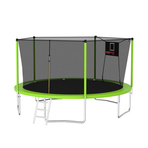 14FT Trampoline for Kids and Adults with Net, Outdoor Recreational Trampolines for Family Default -DTYStore