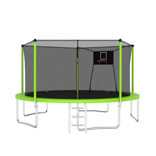 14FT Trampoline for Kids and Adults with Net, Outdoor Recreational Trampolines for Family Default -DTYStore