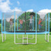 14FT Trampoline for Kids with Safety Enclosure Net, Basketball Hoop and Ladder, Easy Assembly Round Outdoor Recreational Trampoline Default -DTYStore