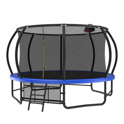 14FT Trampoline with Enclosure - Recreational Trampolines with Ladder and AntiRust Coating, ASTM Approval Outdoor Trampoline for Kids - DTY Store